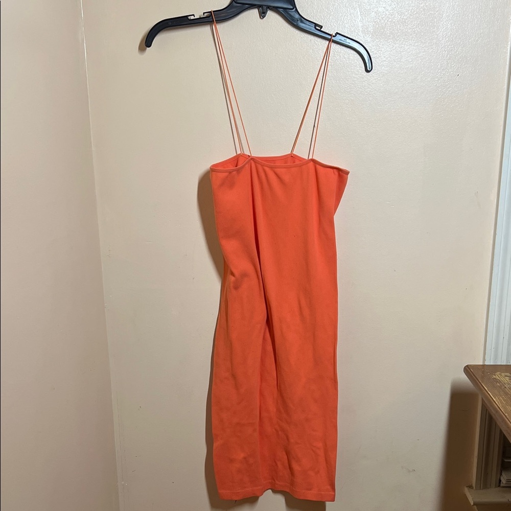 Women's Coral Spaghetti Strap Dress